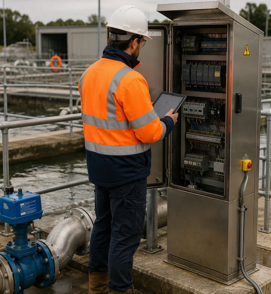 Engineer doing an on site inspection